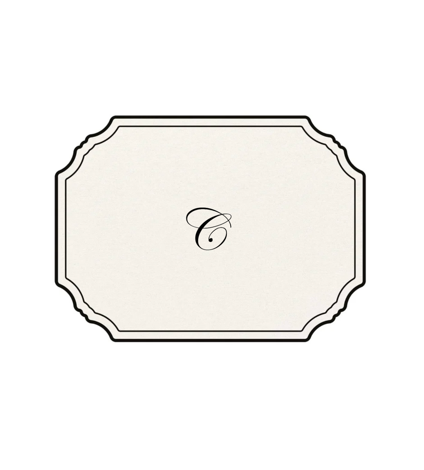 WHITE PLACEMAT - CLASSIC ALPHABET