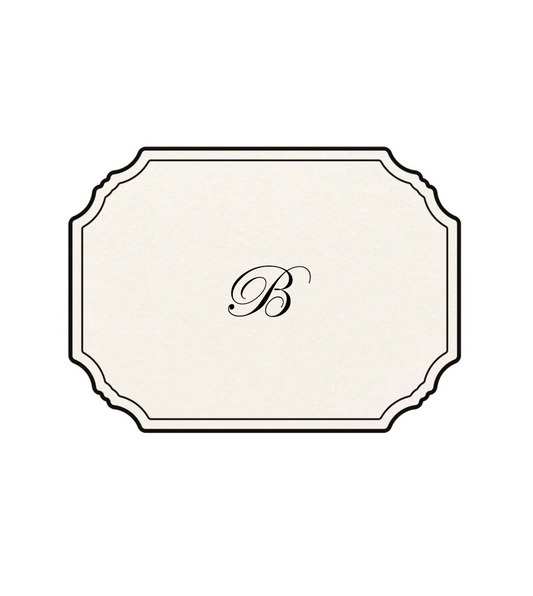 WHITE PLACEMAT - CLASSIC ALPHABET