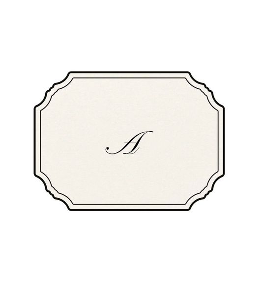 WHITE PLACEMAT - CLASSIC ALPHABET
