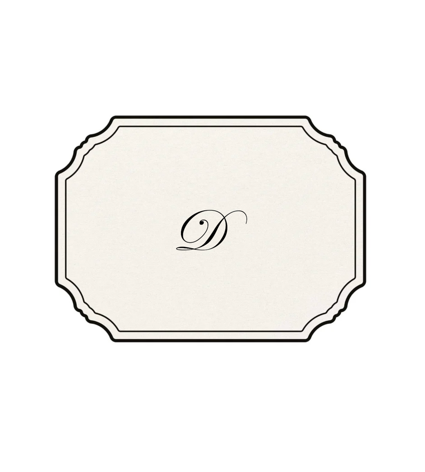 WHITE PLACEMAT - CLASSIC ALPHABET