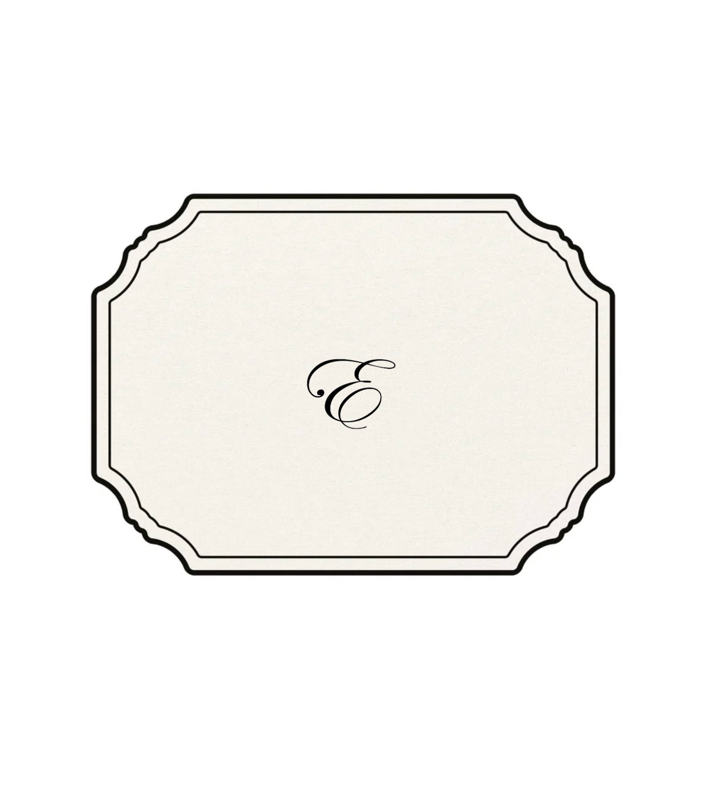 WHITE PLACEMAT - CLASSIC ALPHABET