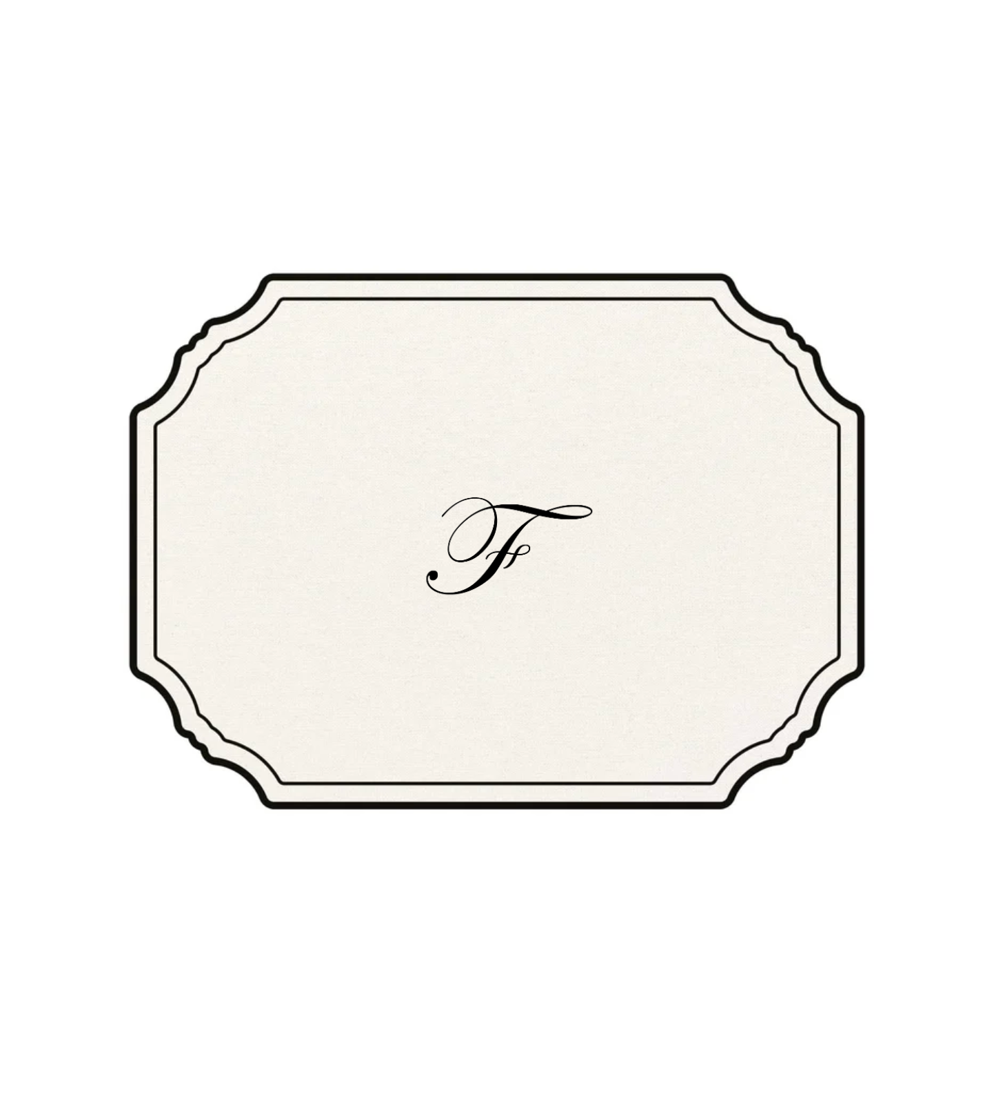 WHITE PLACEMAT - CLASSIC ALPHABET