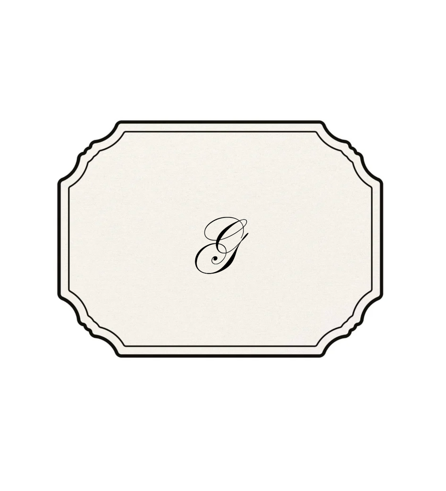 WHITE PLACEMAT - CLASSIC ALPHABET