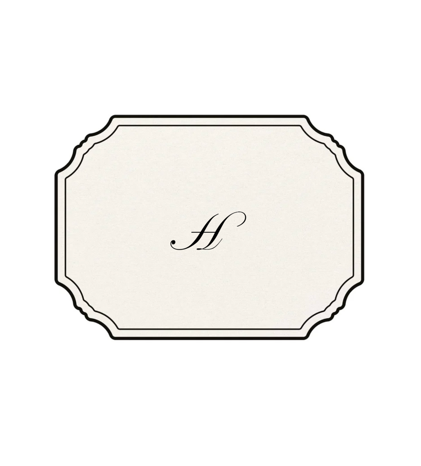 WHITE PLACEMAT - CLASSIC ALPHABET