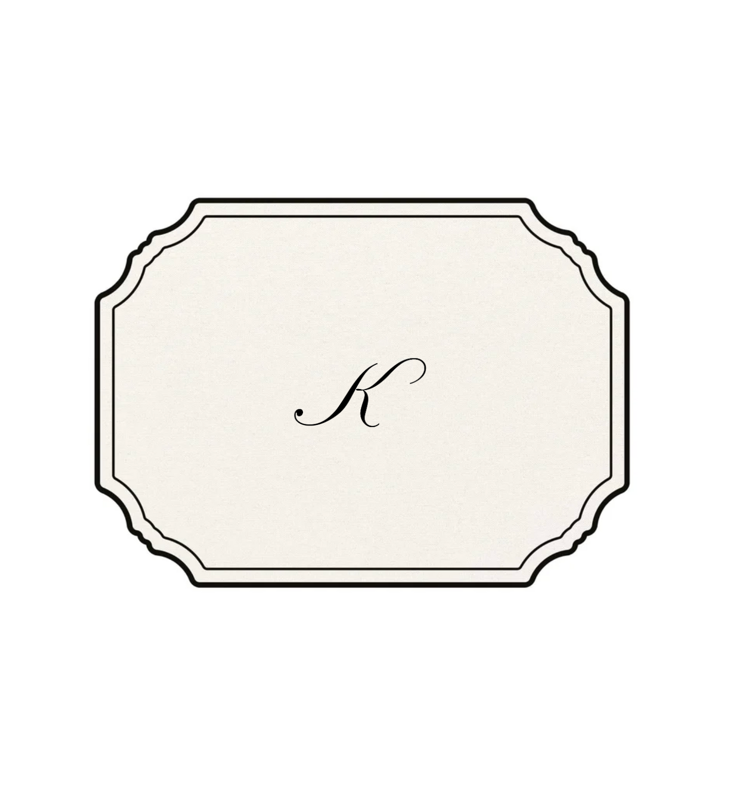 WHITE PLACEMAT - CLASSIC ALPHABET