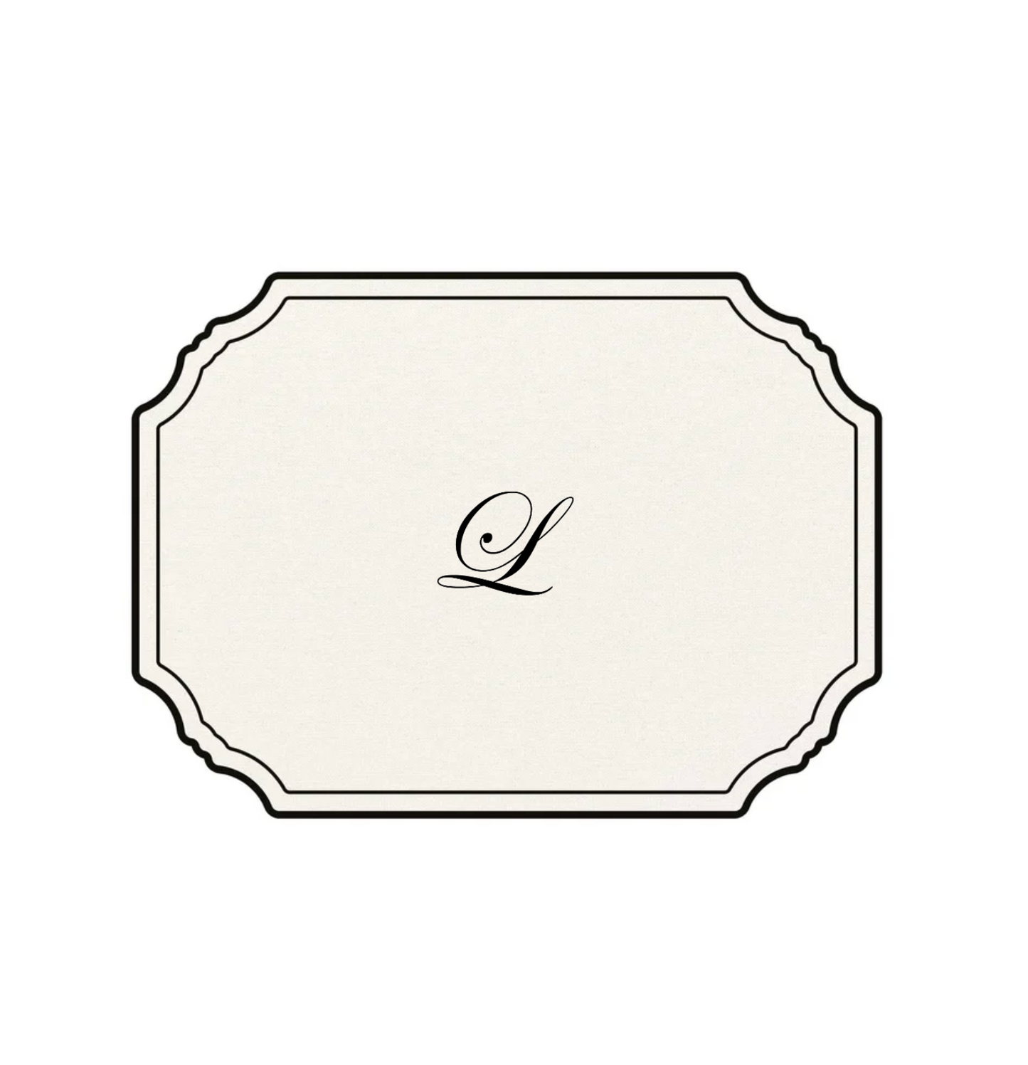 WHITE PLACEMAT - CLASSIC ALPHABET