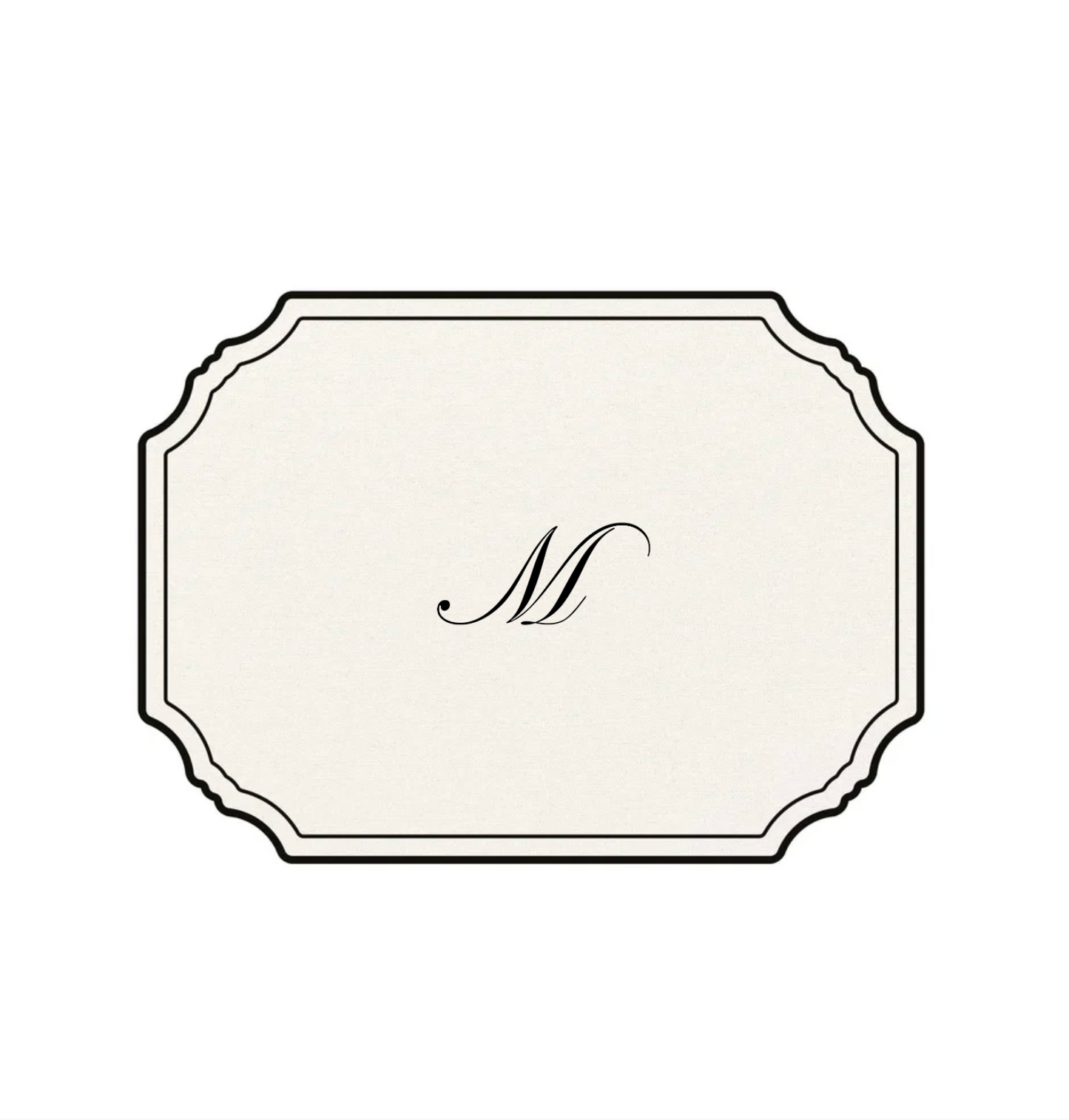 WHITE PLACEMAT - CLASSIC ALPHABET