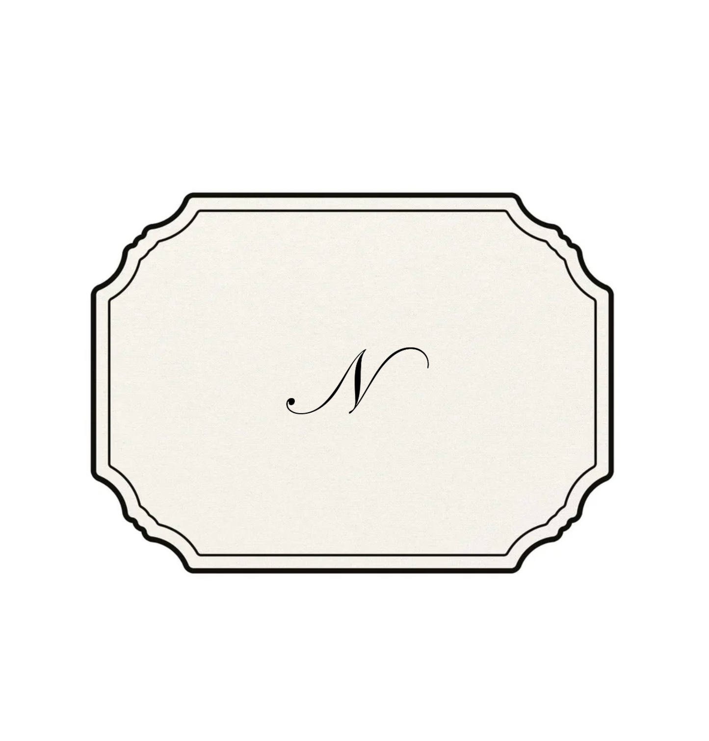 WHITE PLACEMAT - CLASSIC ALPHABET