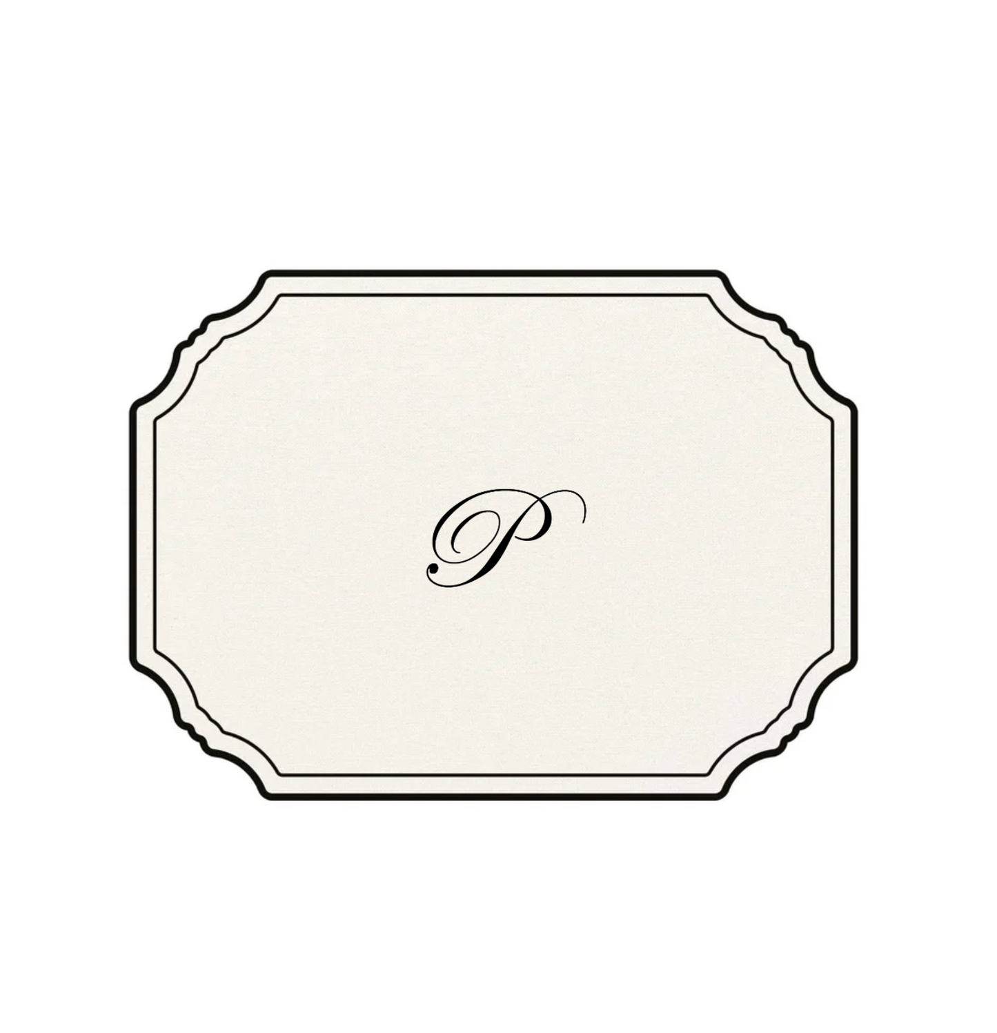 WHITE PLACEMAT - CLASSIC ALPHABET