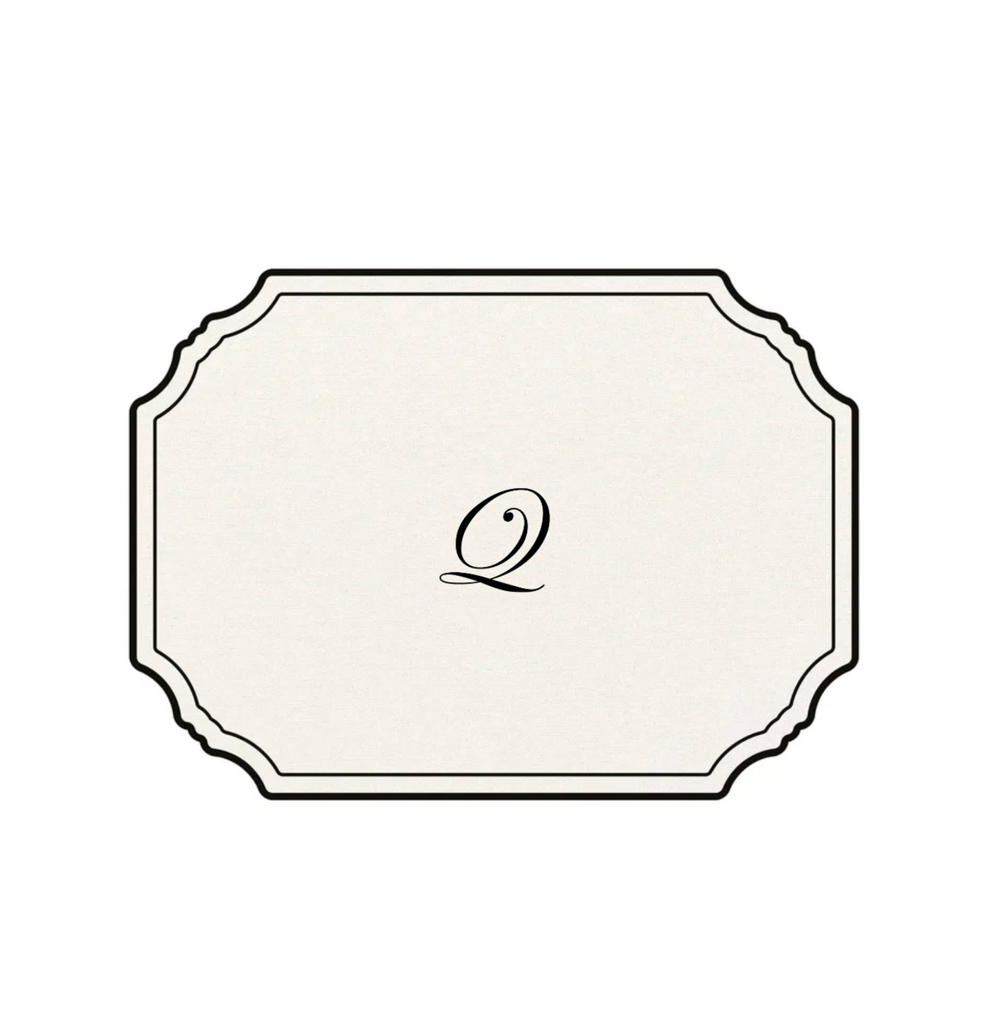 WHITE PLACEMAT - CLASSIC ALPHABET