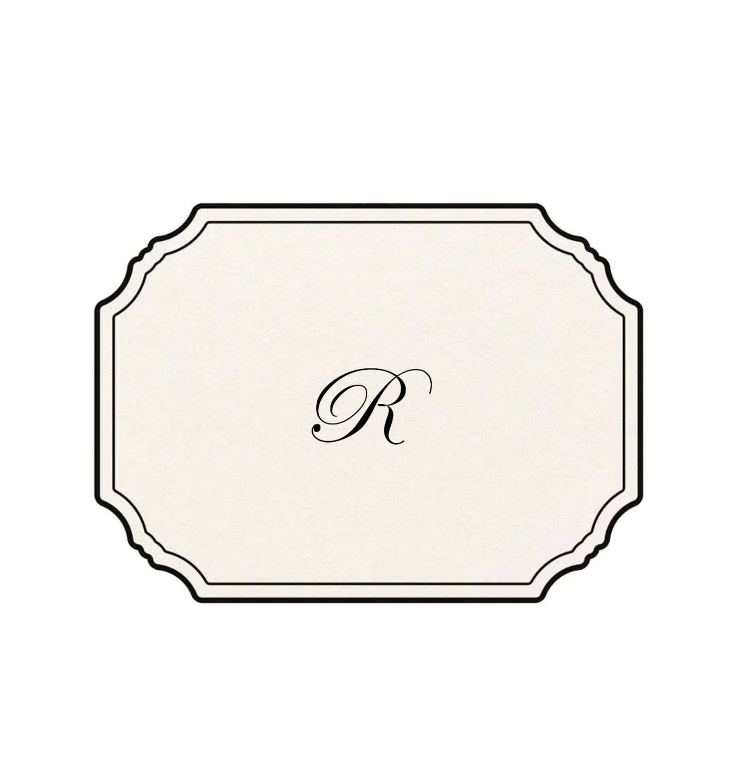 WHITE PLACEMAT - CLASSIC ALPHABET