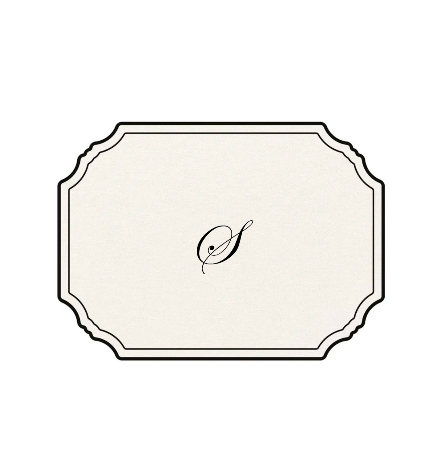 WHITE PLACEMAT - CLASSIC ALPHABET