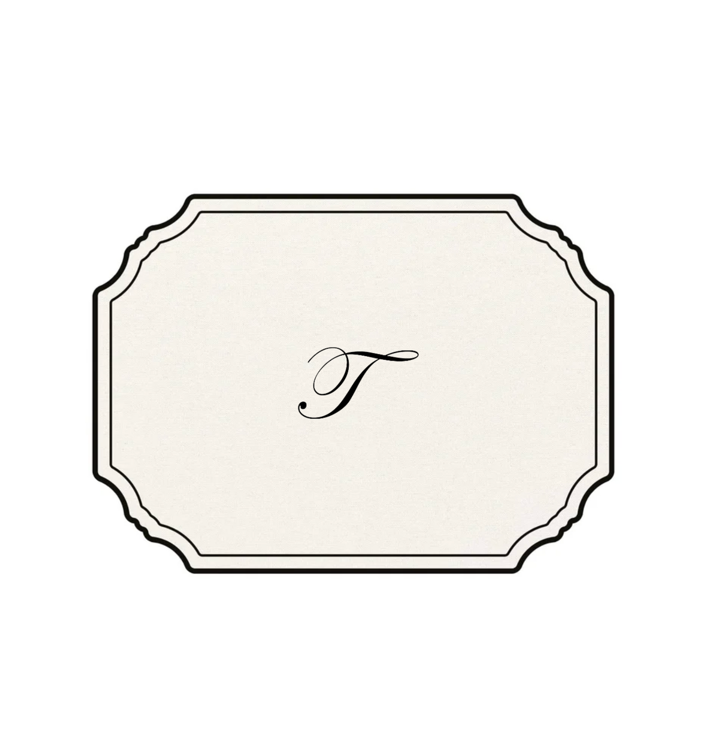 WHITE PLACEMAT - CLASSIC ALPHABET