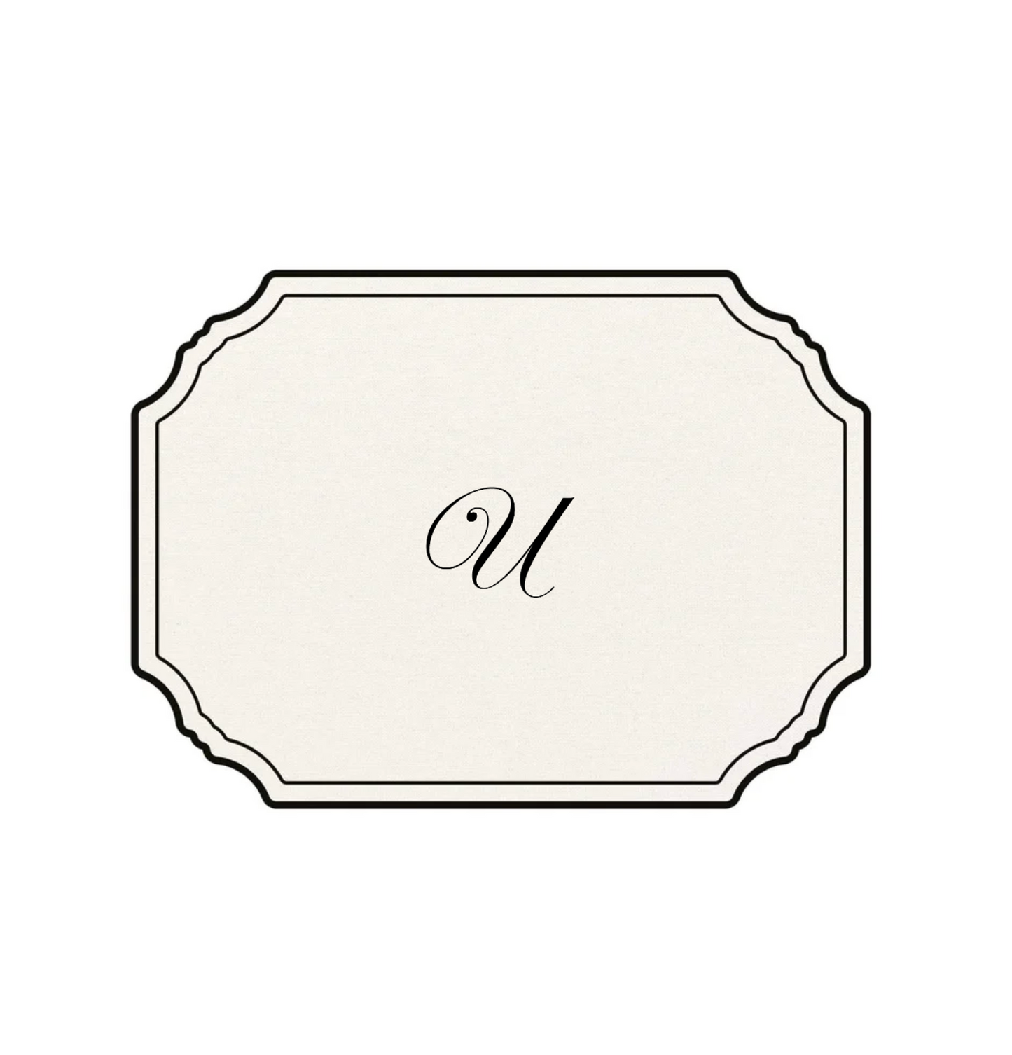 WHITE PLACEMAT - CLASSIC ALPHABET