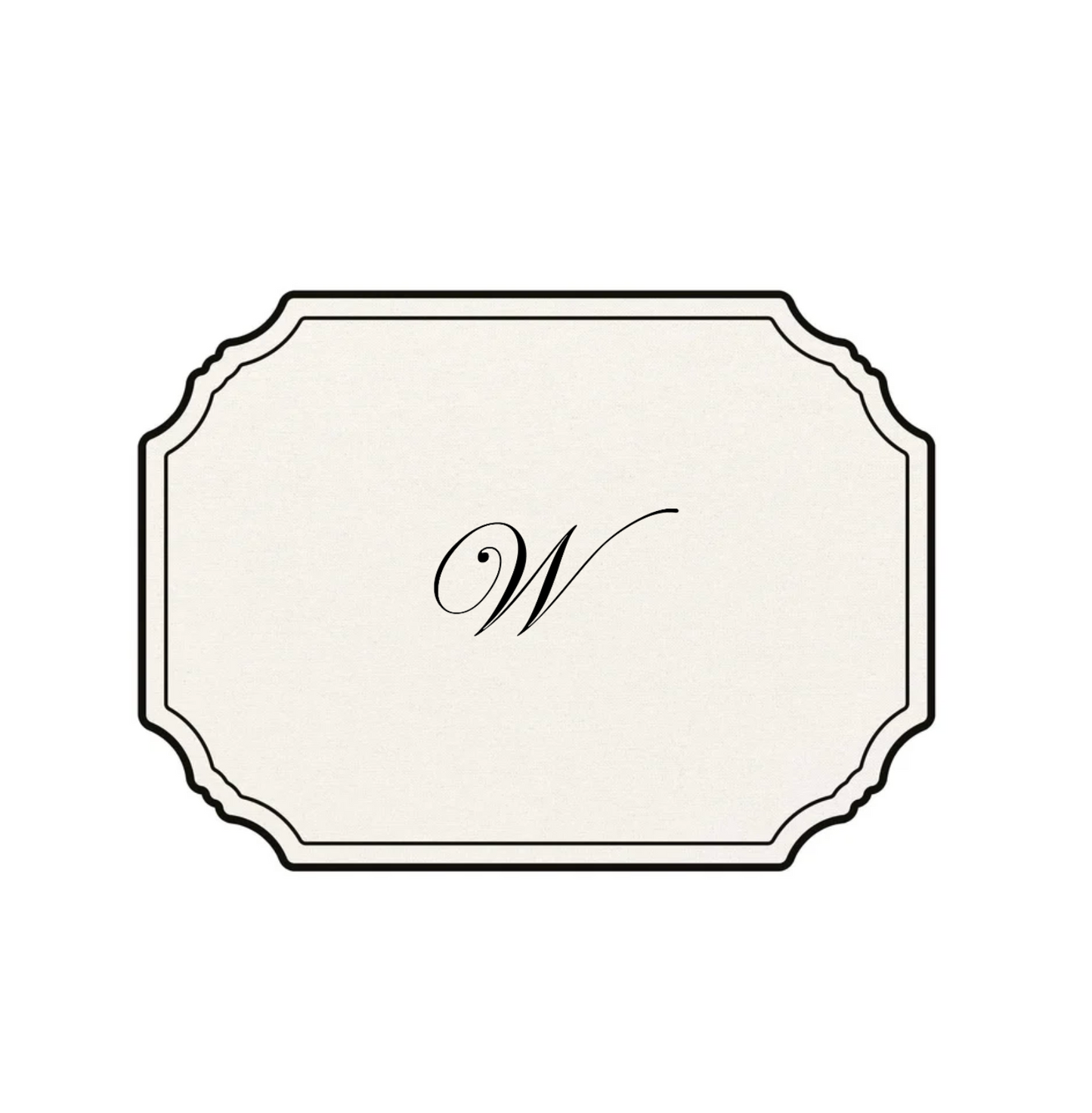 WHITE PLACEMAT - CLASSIC ALPHABET