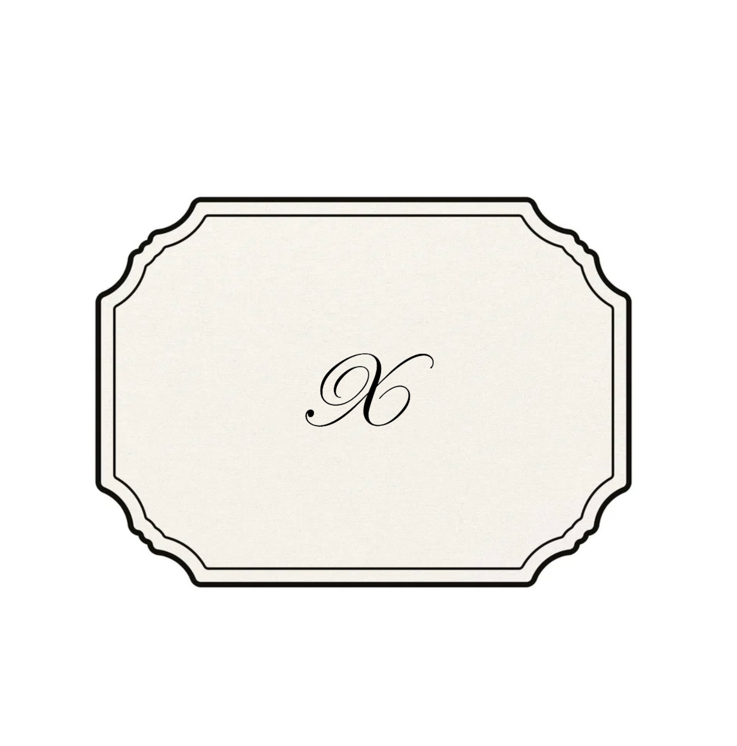 WHITE PLACEMAT - CLASSIC ALPHABET