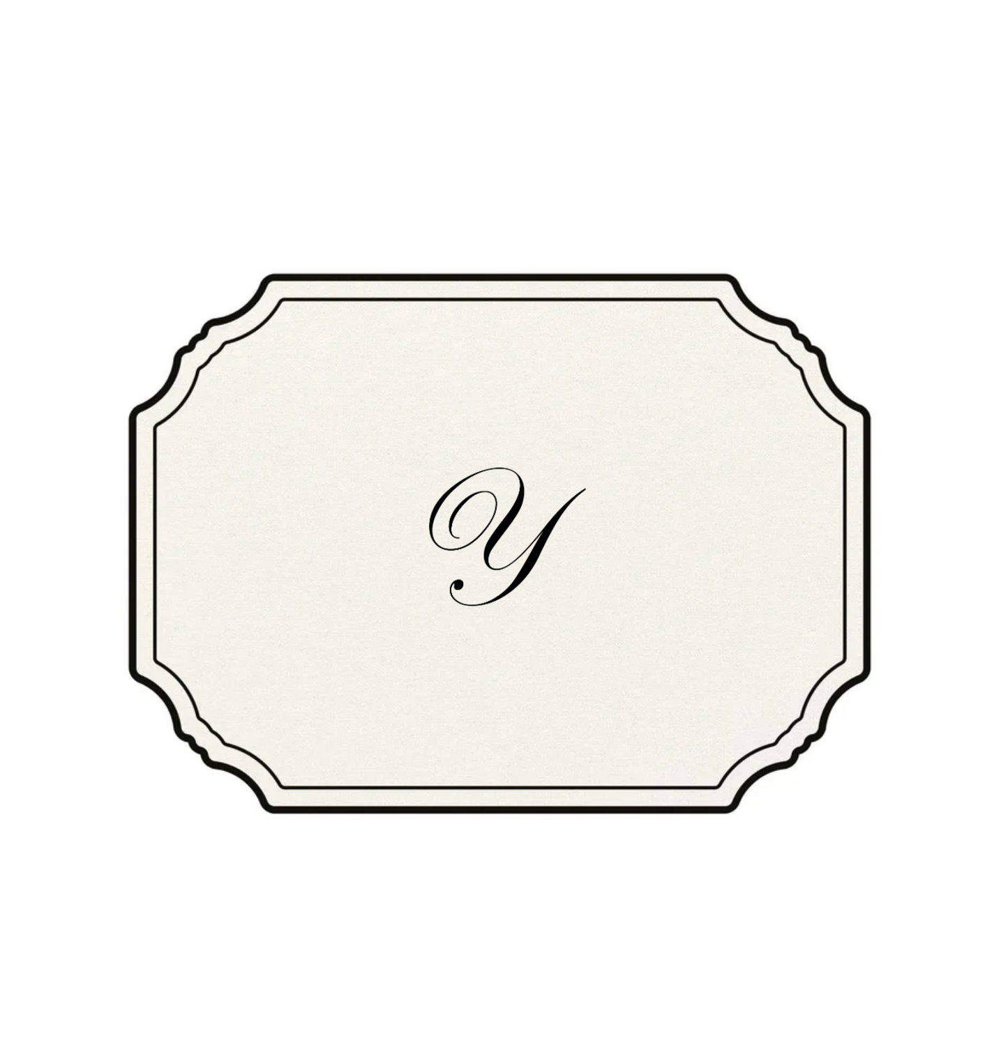 WHITE PLACEMAT - CLASSIC ALPHABET
