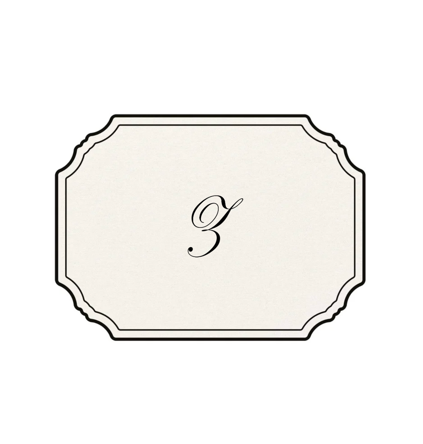 WHITE PLACEMAT - CLASSIC ALPHABET