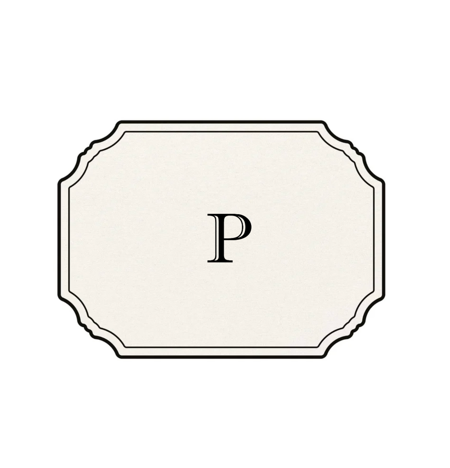 WHITE PLACEMAT - MODERN ALPHABET