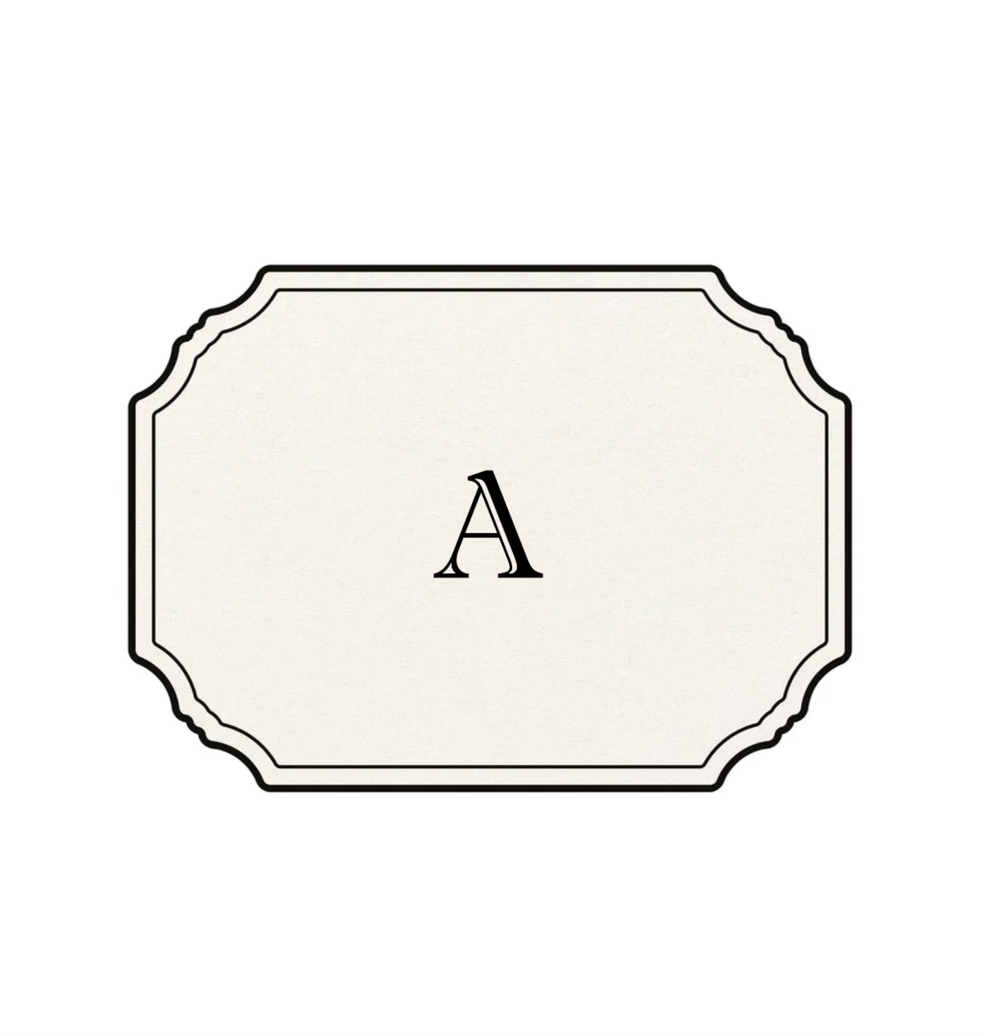 WHITE PLACEMAT - MODERN ALPHABET
