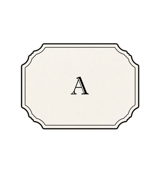 WHITE PLACEMAT - MODERN ALPHABET