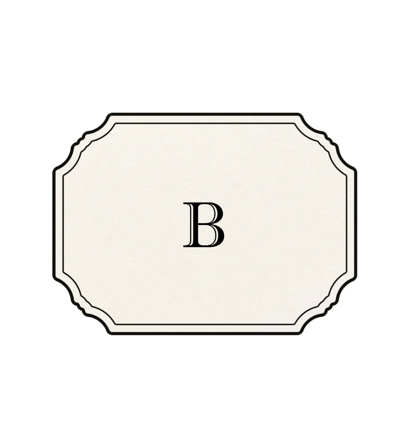 WHITE PLACEMAT - MODERN ALPHABET