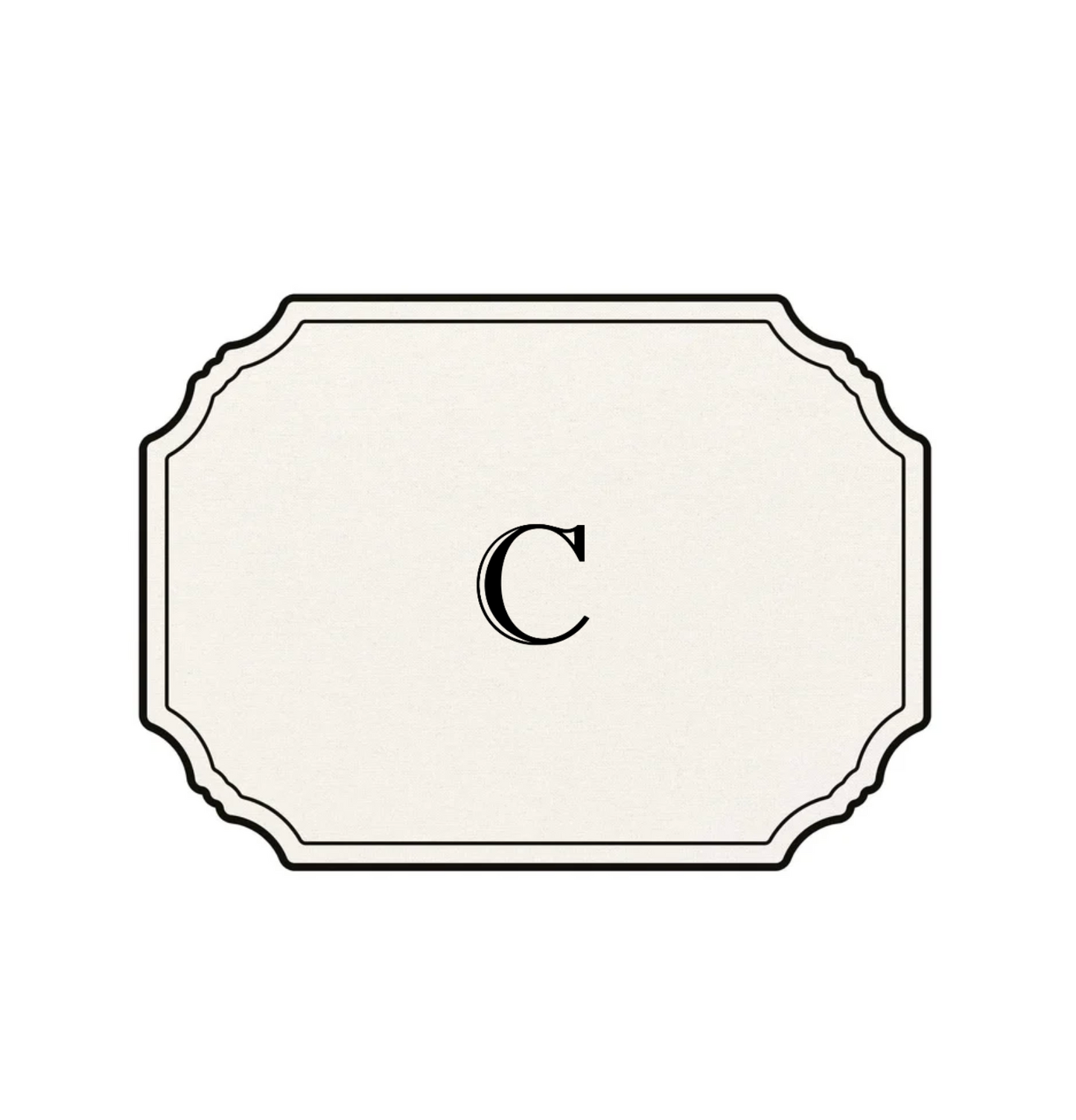 WHITE PLACEMAT - MODERN ALPHABET