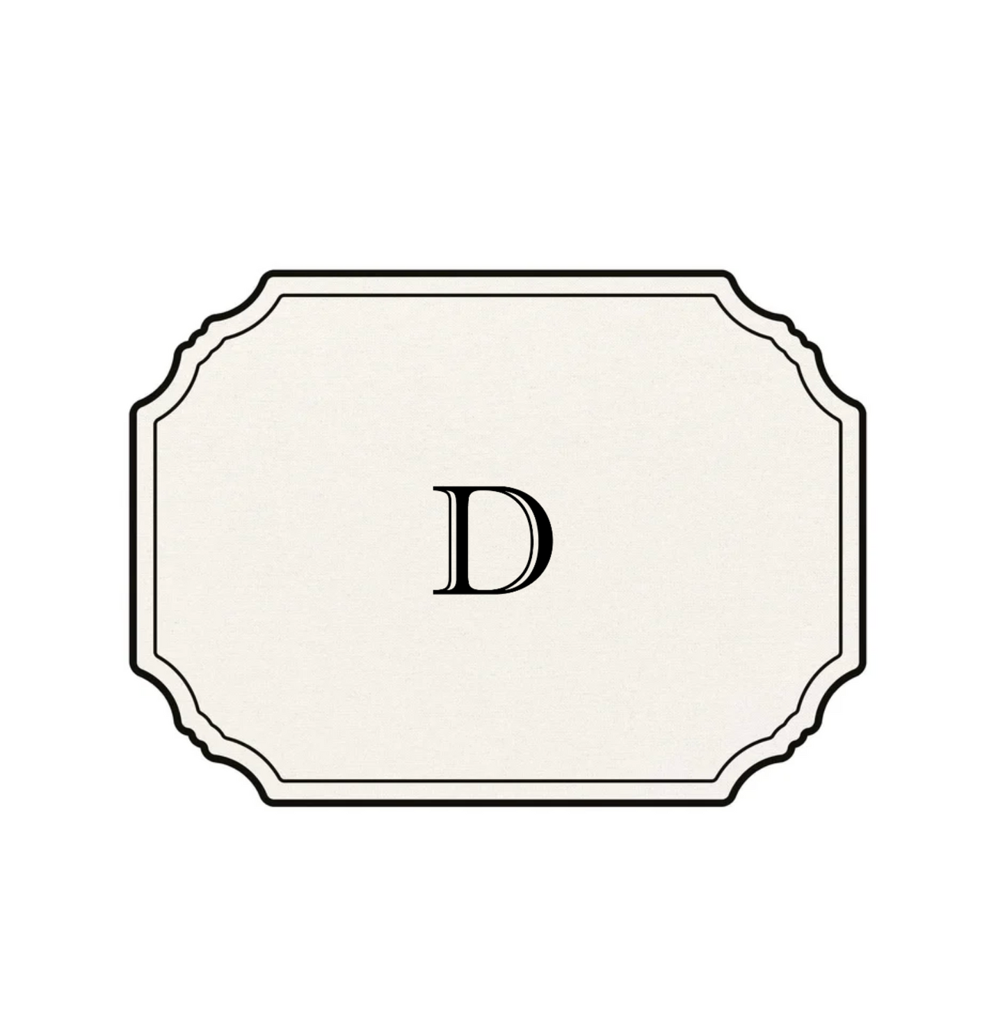 WHITE PLACEMAT - MODERN ALPHABET