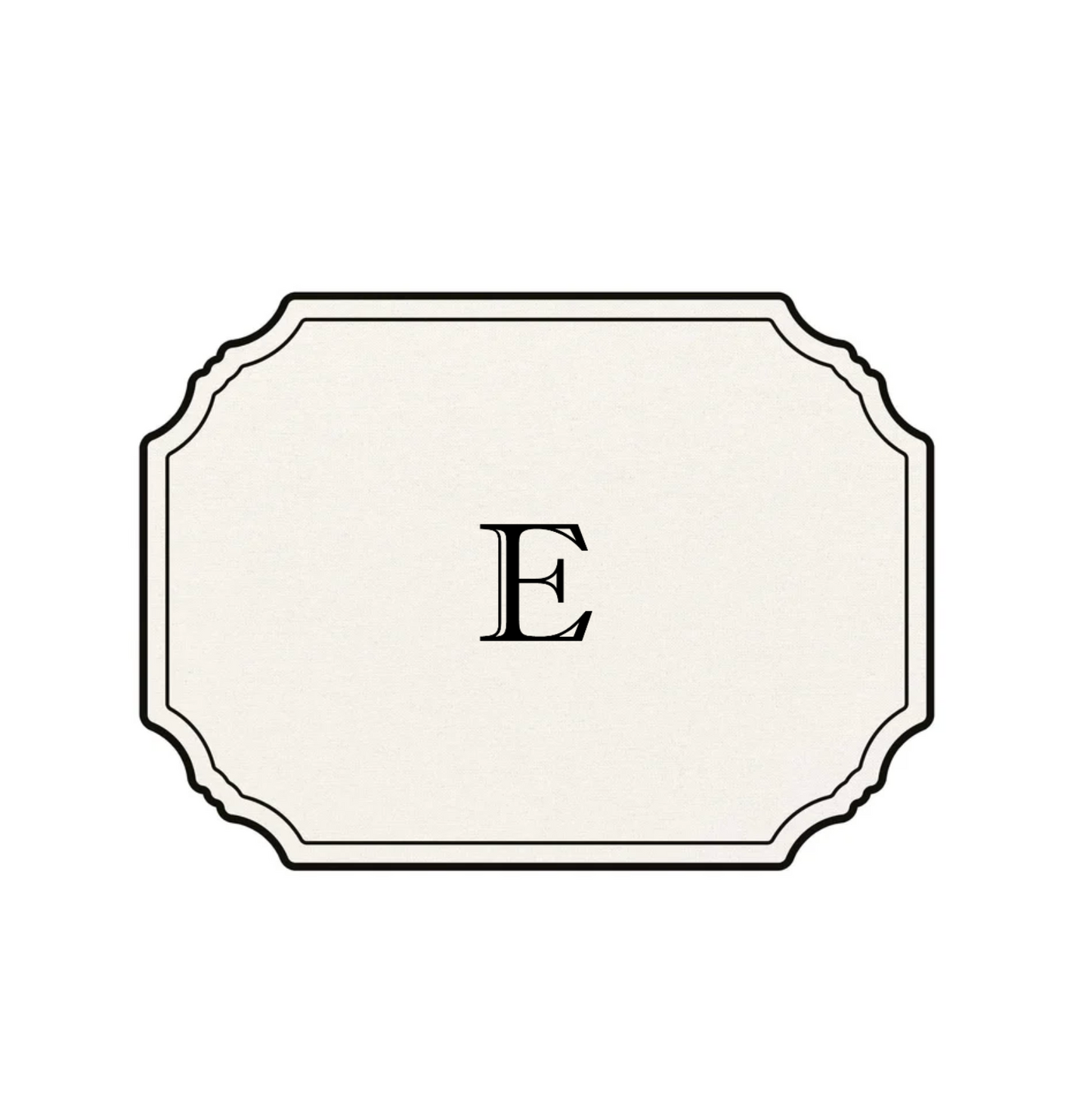 WHITE PLACEMAT - MODERN ALPHABET