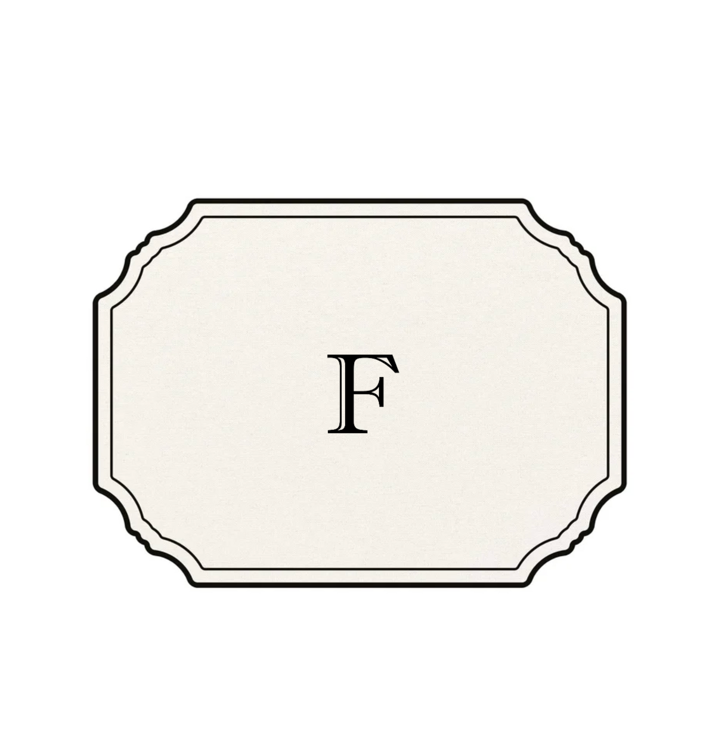 WHITE PLACEMAT - MODERN ALPHABET