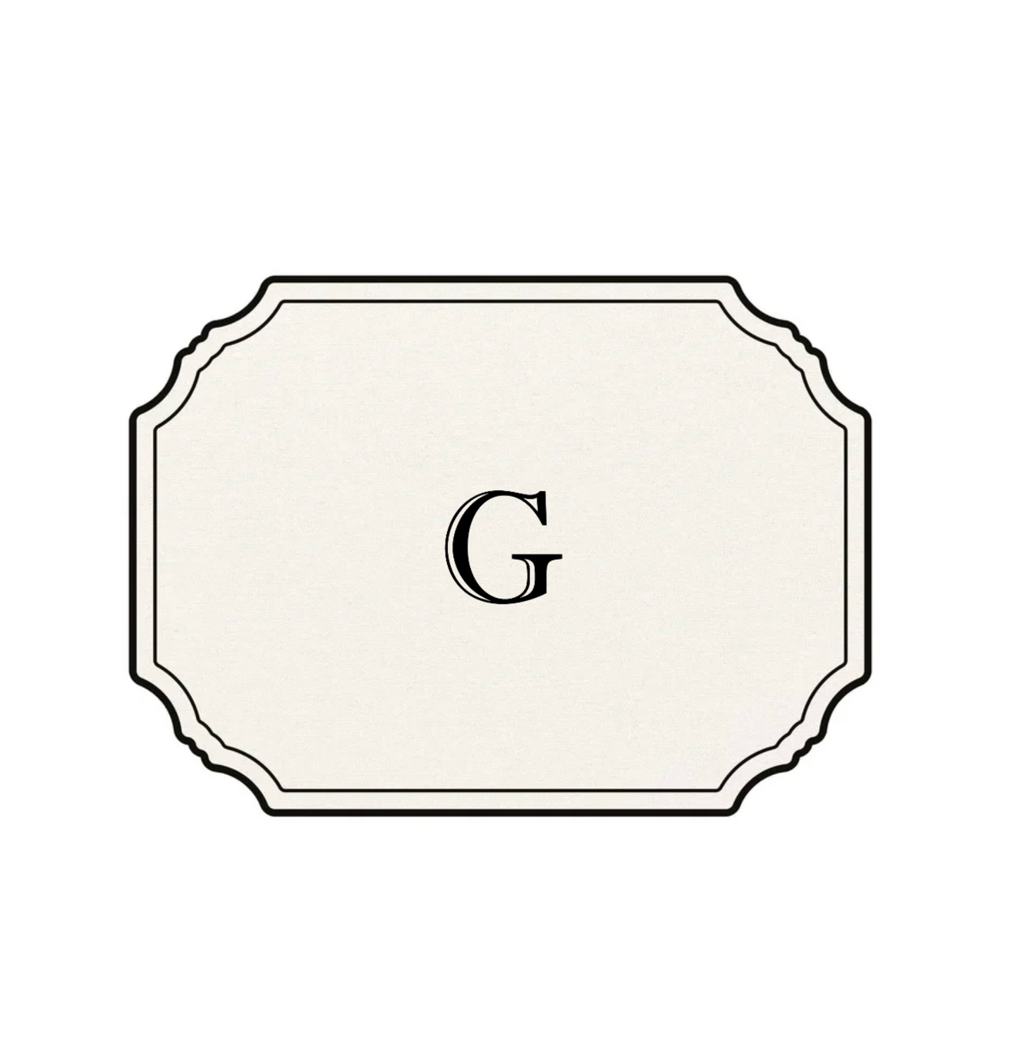 WHITE PLACEMAT - MODERN ALPHABET