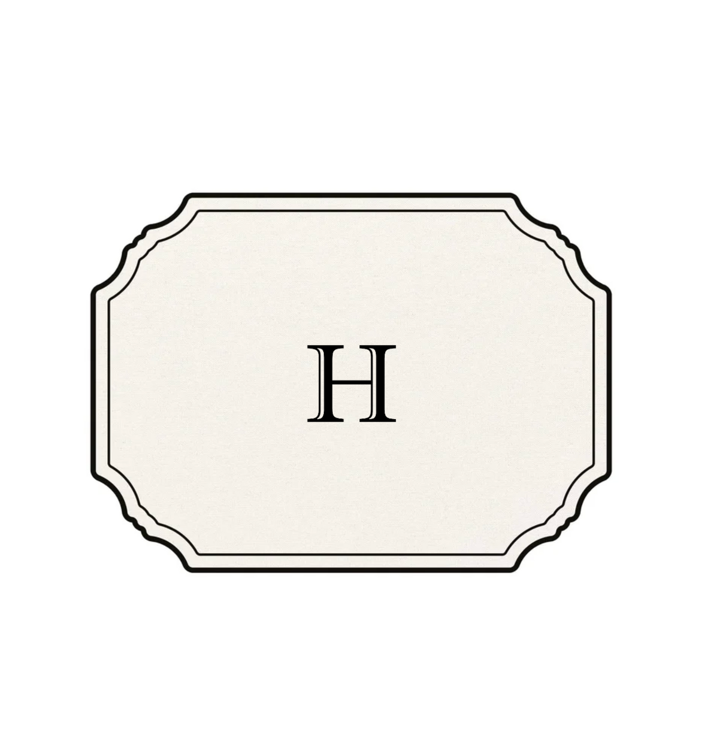 WHITE PLACEMAT - MODERN ALPHABET