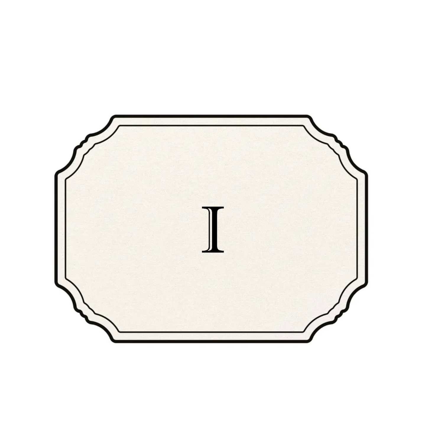 WHITE PLACEMAT - MODERN ALPHABET