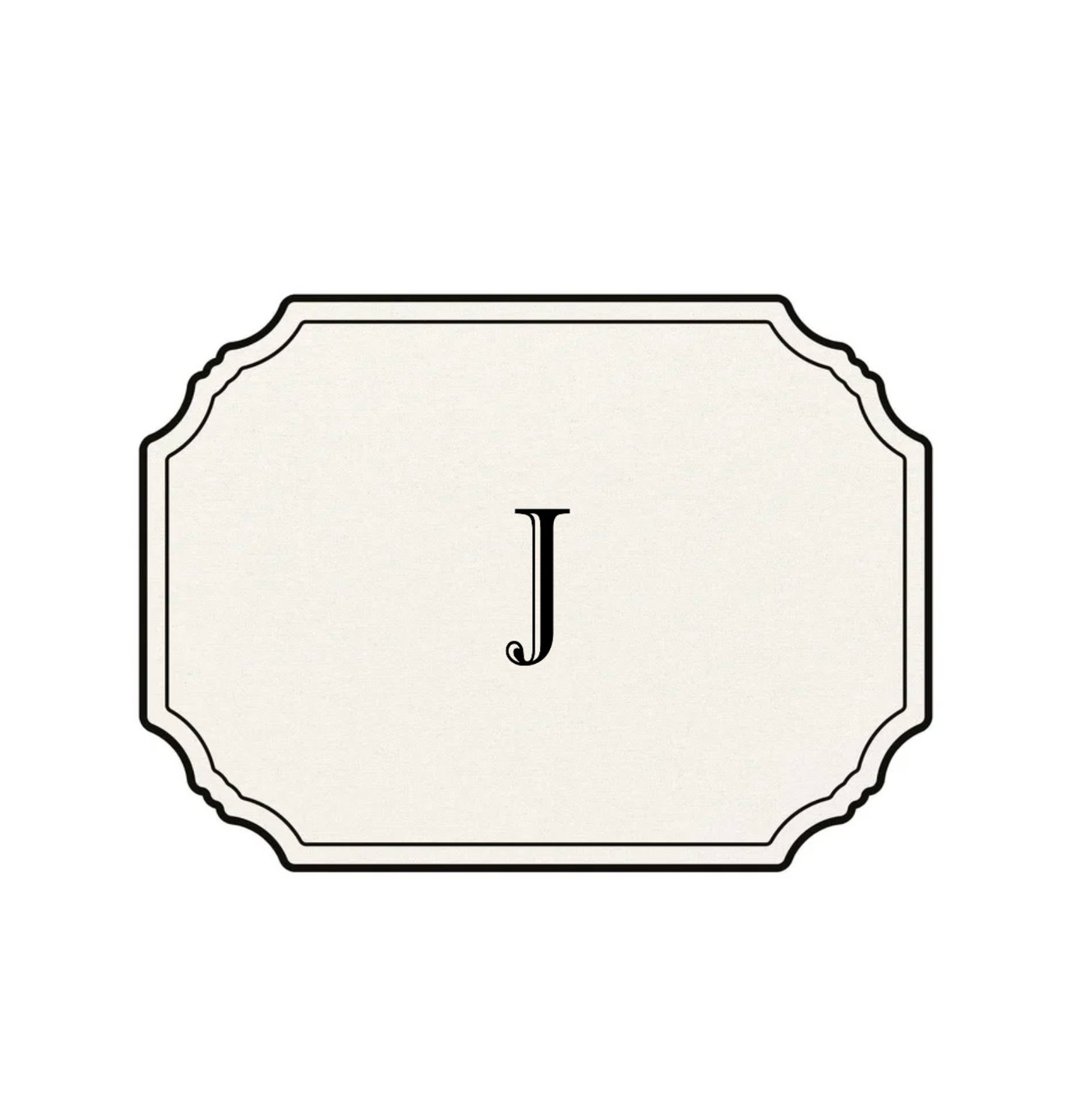 WHITE PLACEMAT - MODERN ALPHABET