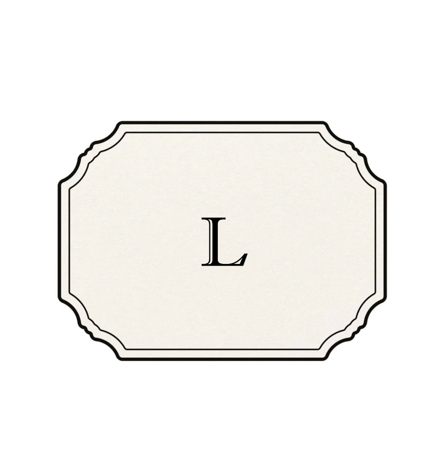 WHITE PLACEMAT - MODERN ALPHABET