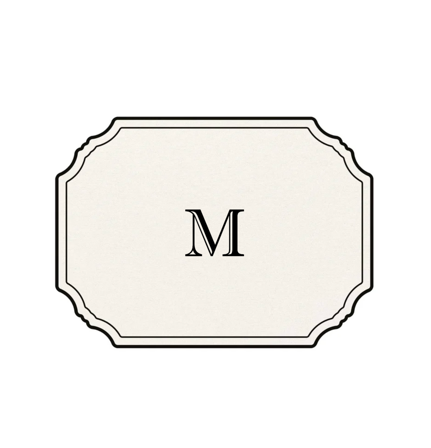WHITE PLACEMAT - MODERN ALPHABET