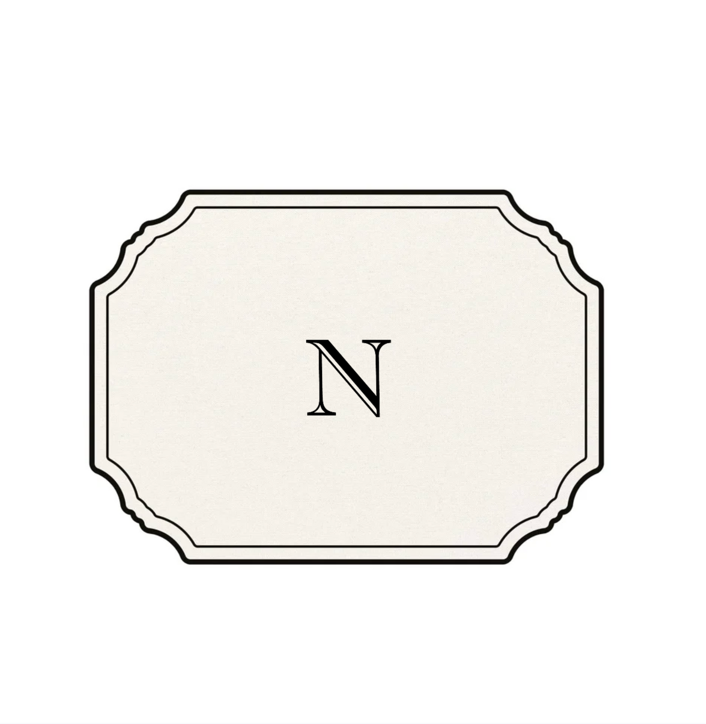 WHITE PLACEMAT - MODERN ALPHABET