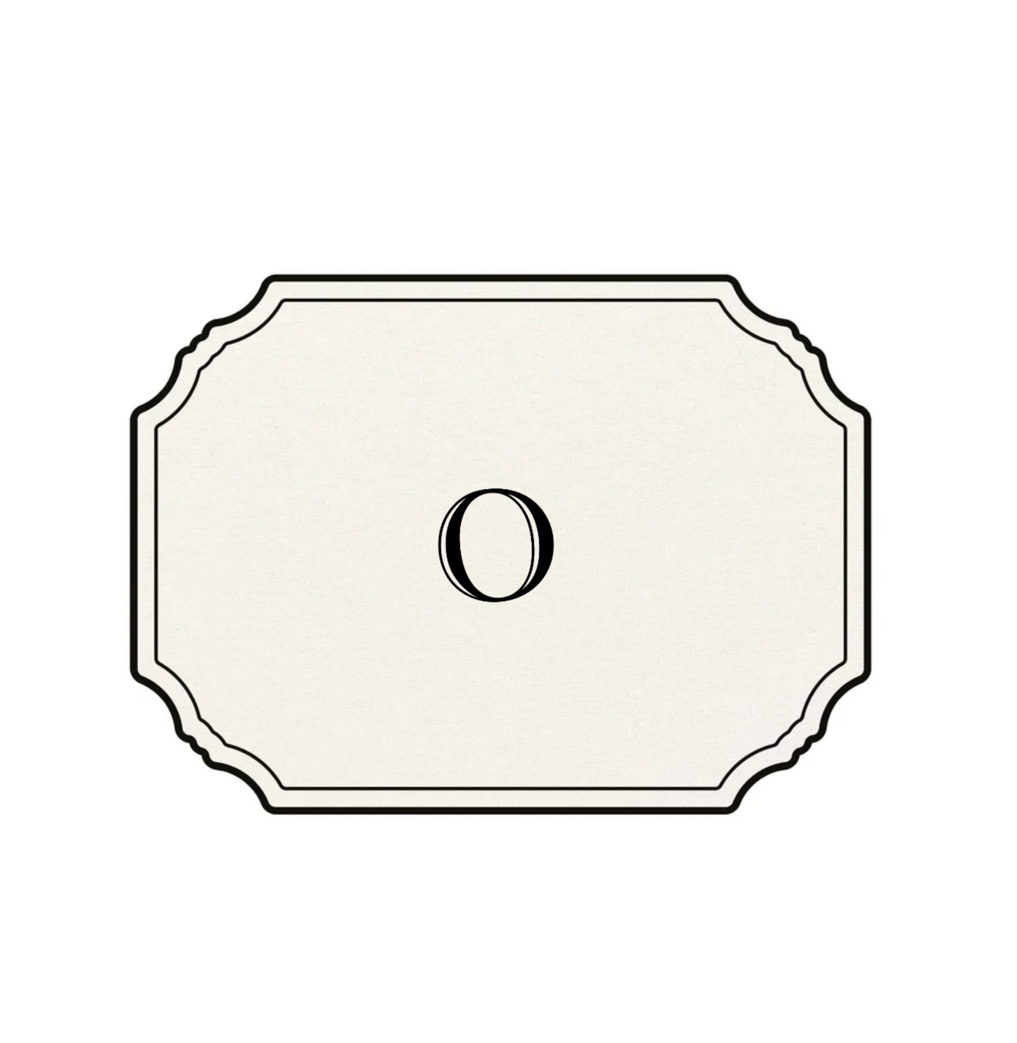 WHITE PLACEMAT - MODERN ALPHABET