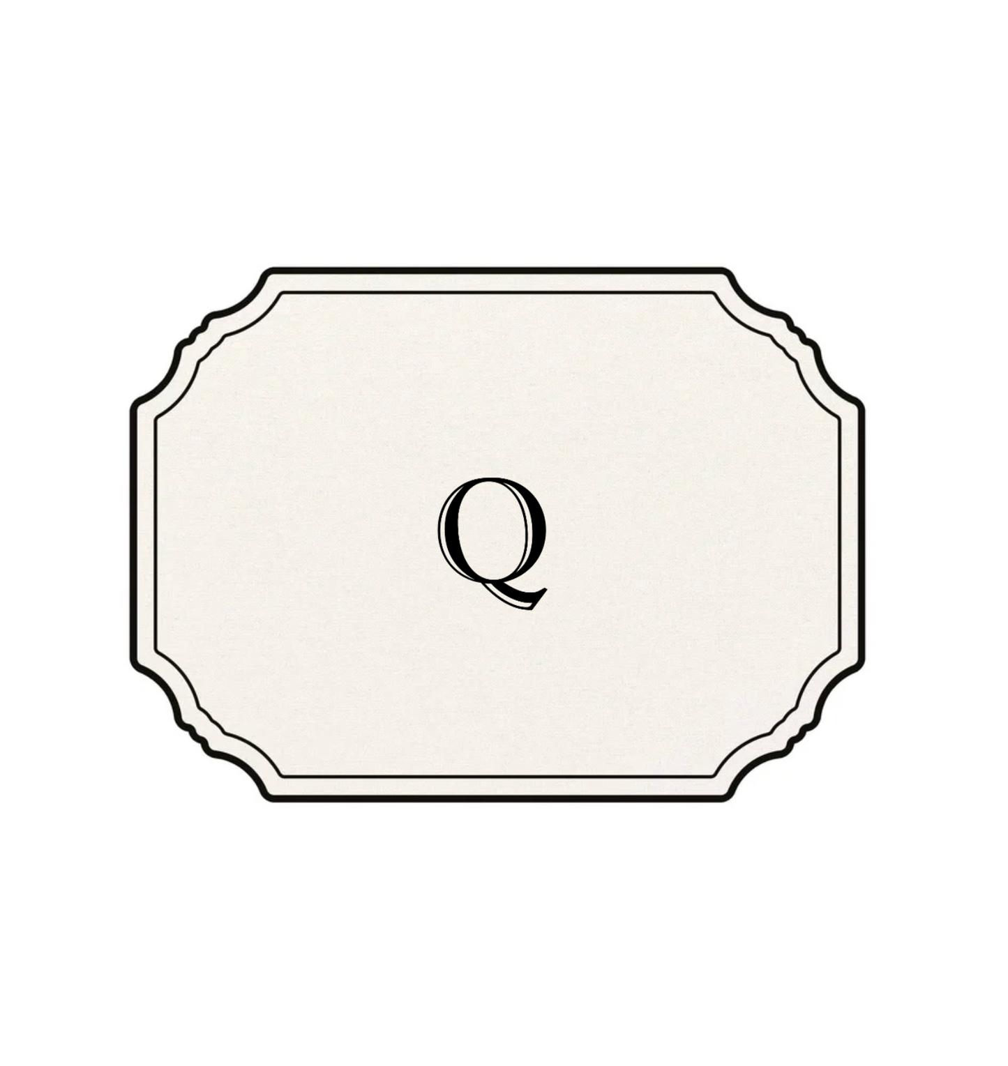 WHITE PLACEMAT - MODERN ALPHABET