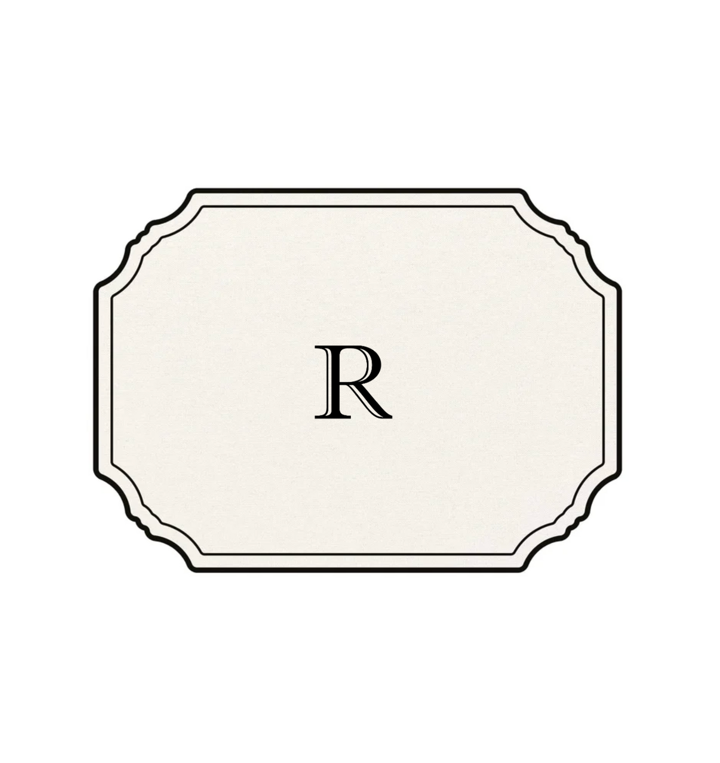 WHITE PLACEMAT - MODERN ALPHABET