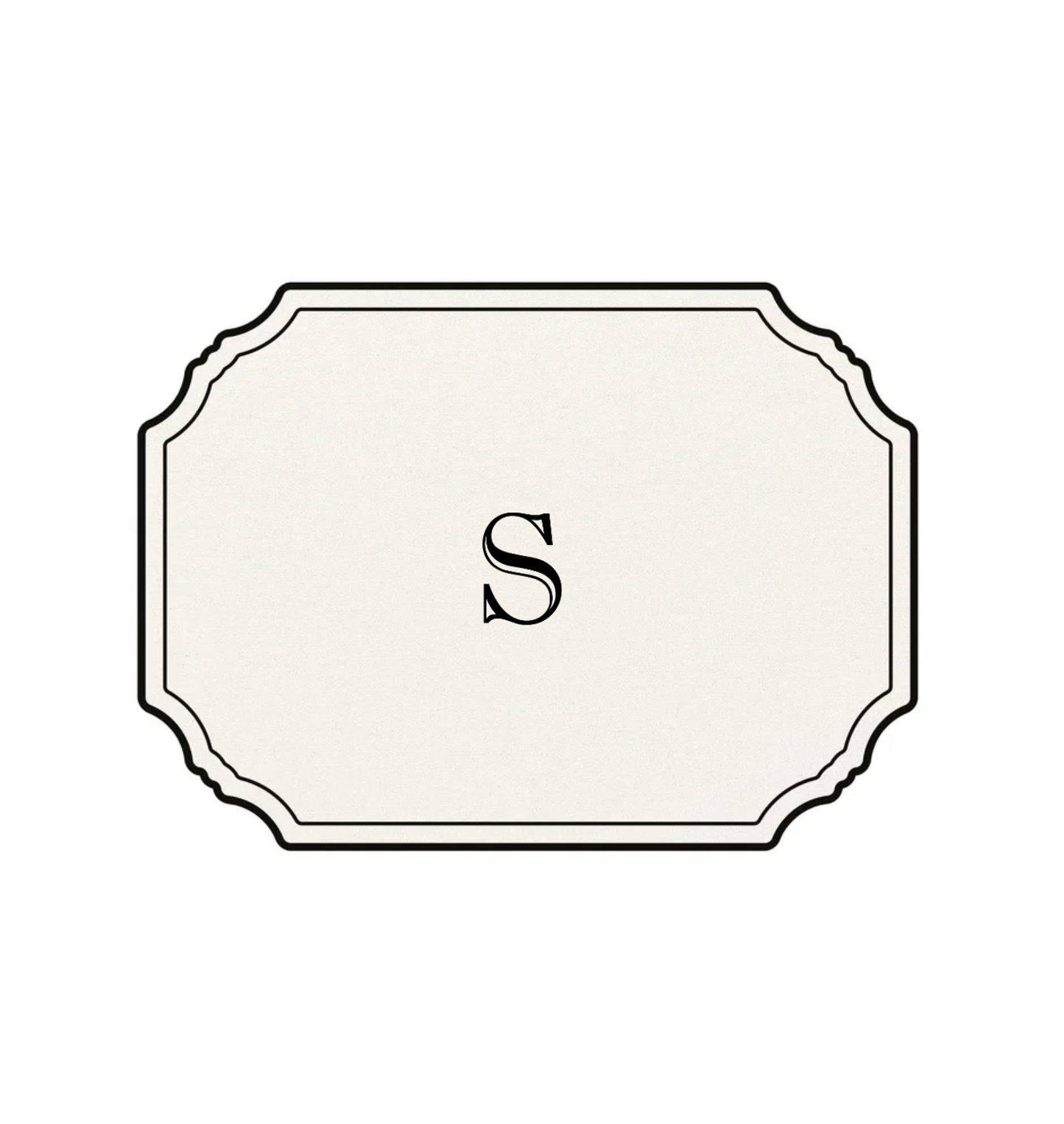 WHITE PLACEMAT - MODERN ALPHABET