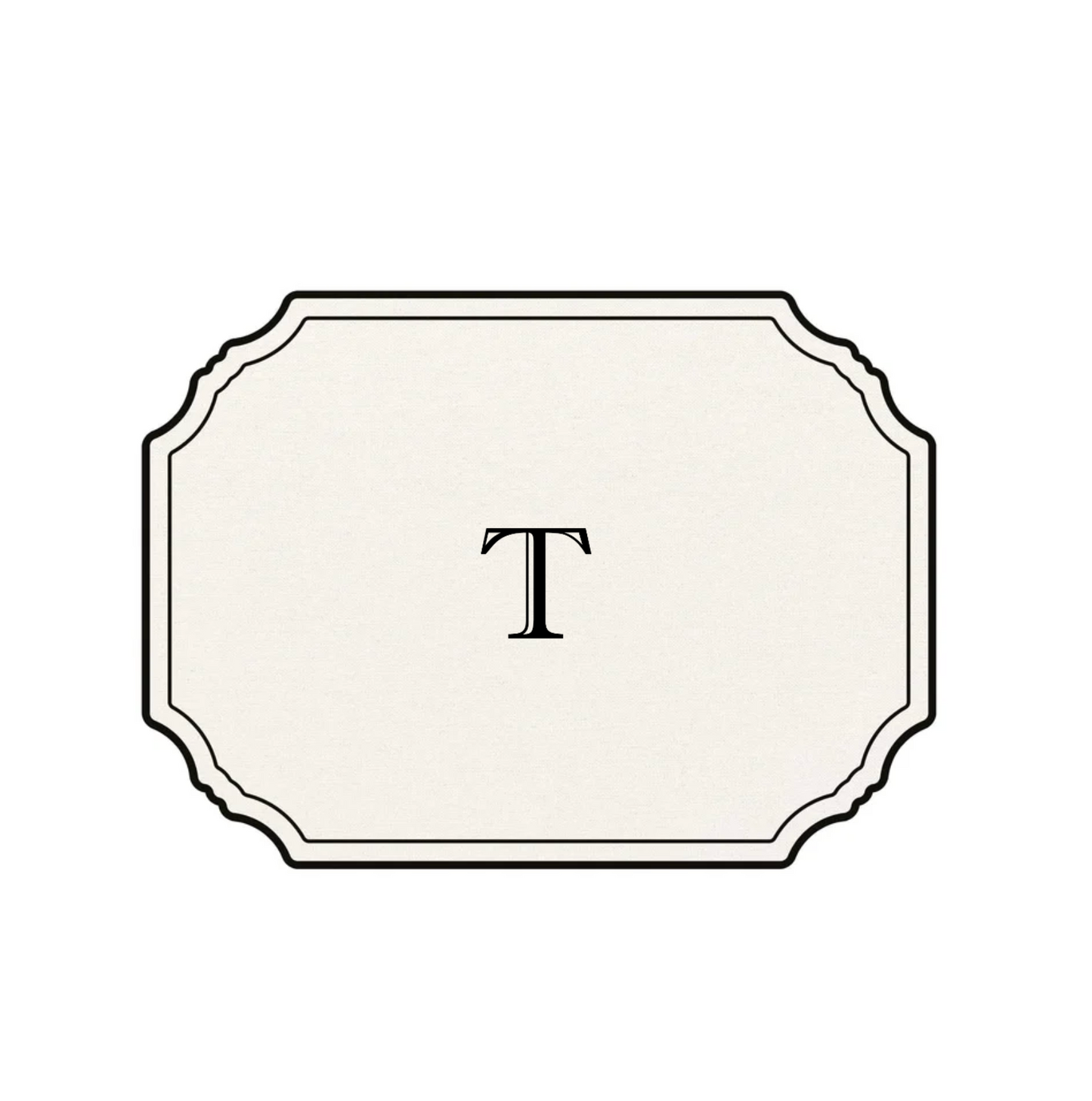WHITE PLACEMAT - MODERN ALPHABET