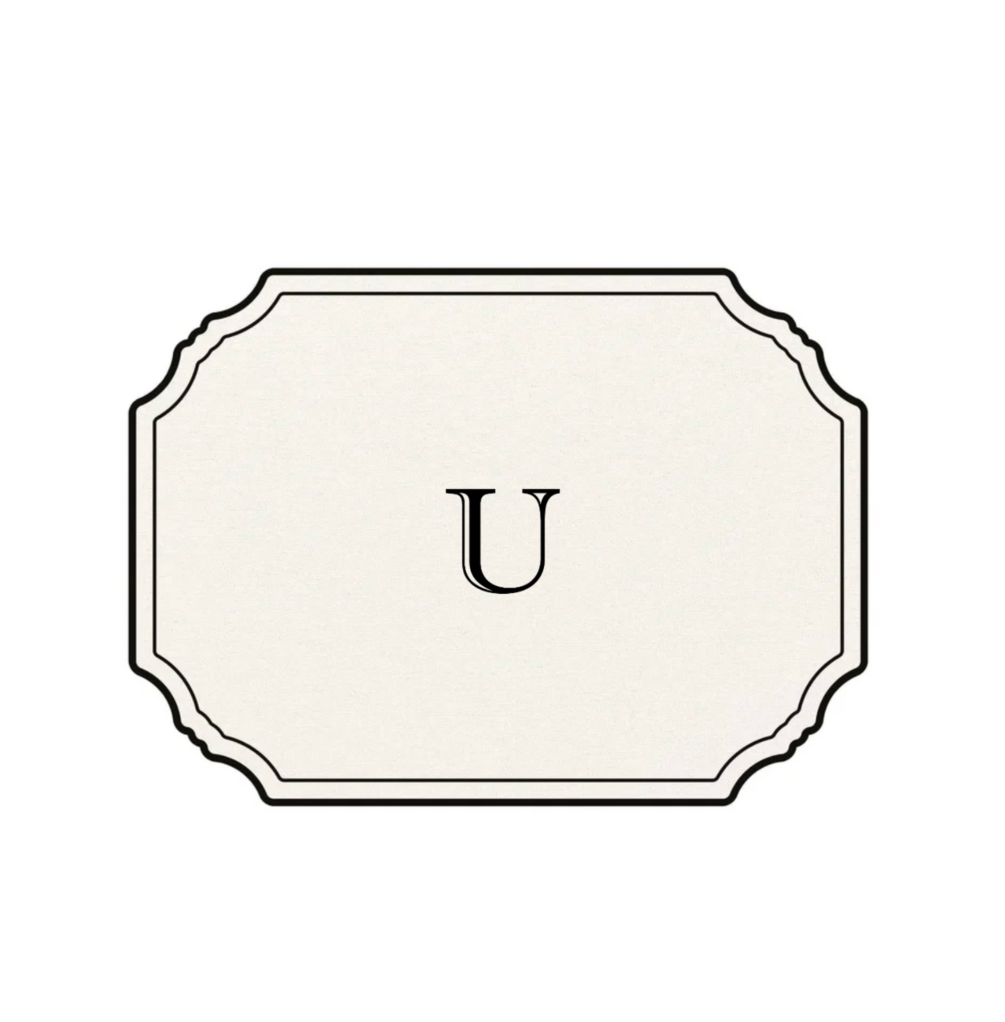 WHITE PLACEMAT - MODERN ALPHABET
