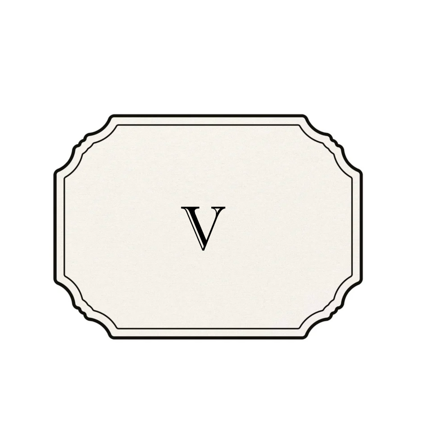 WHITE PLACEMAT - MODERN ALPHABET