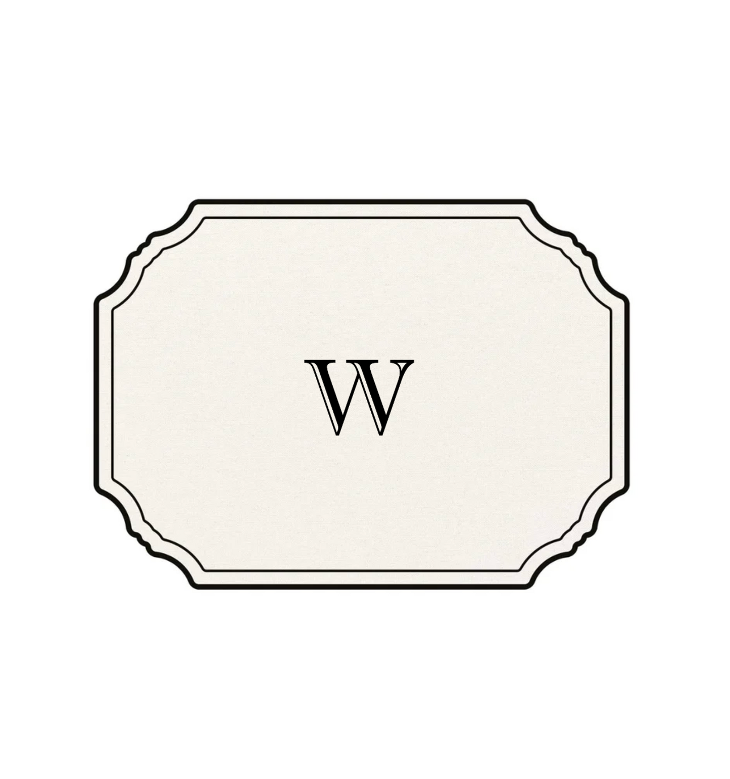 WHITE PLACEMAT - MODERN ALPHABET