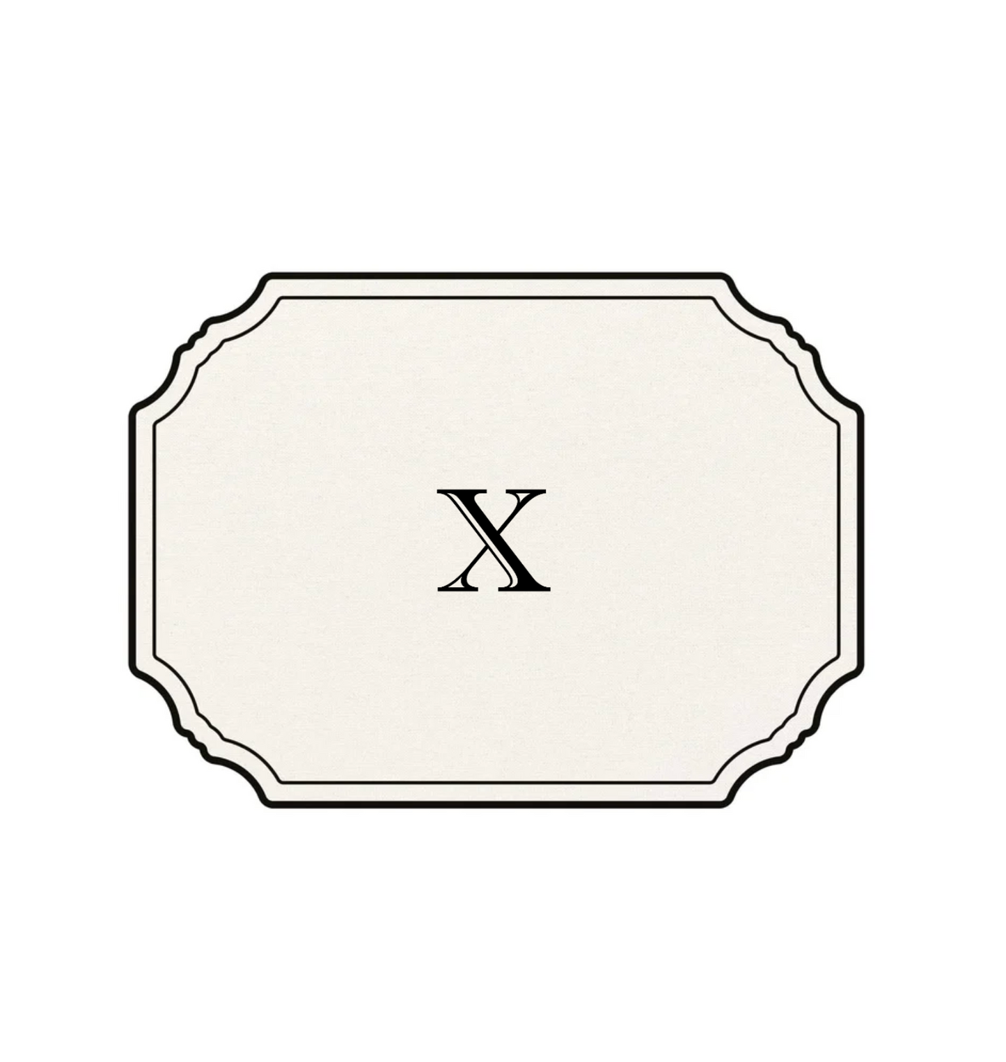 WHITE PLACEMAT - MODERN ALPHABET