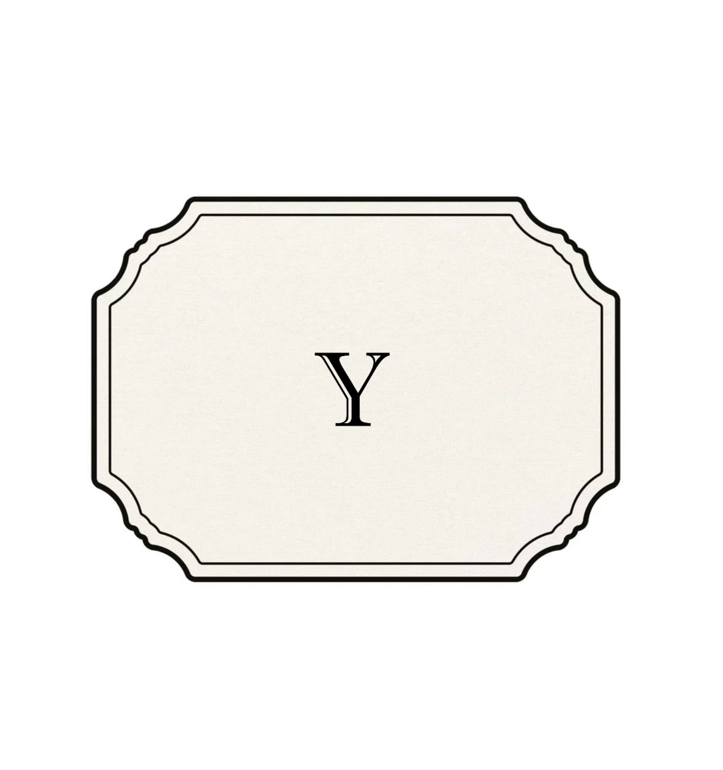 WHITE PLACEMAT - MODERN ALPHABET