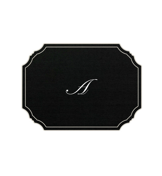 BLACK PLACEMAT - CLASSIC ALPHABET