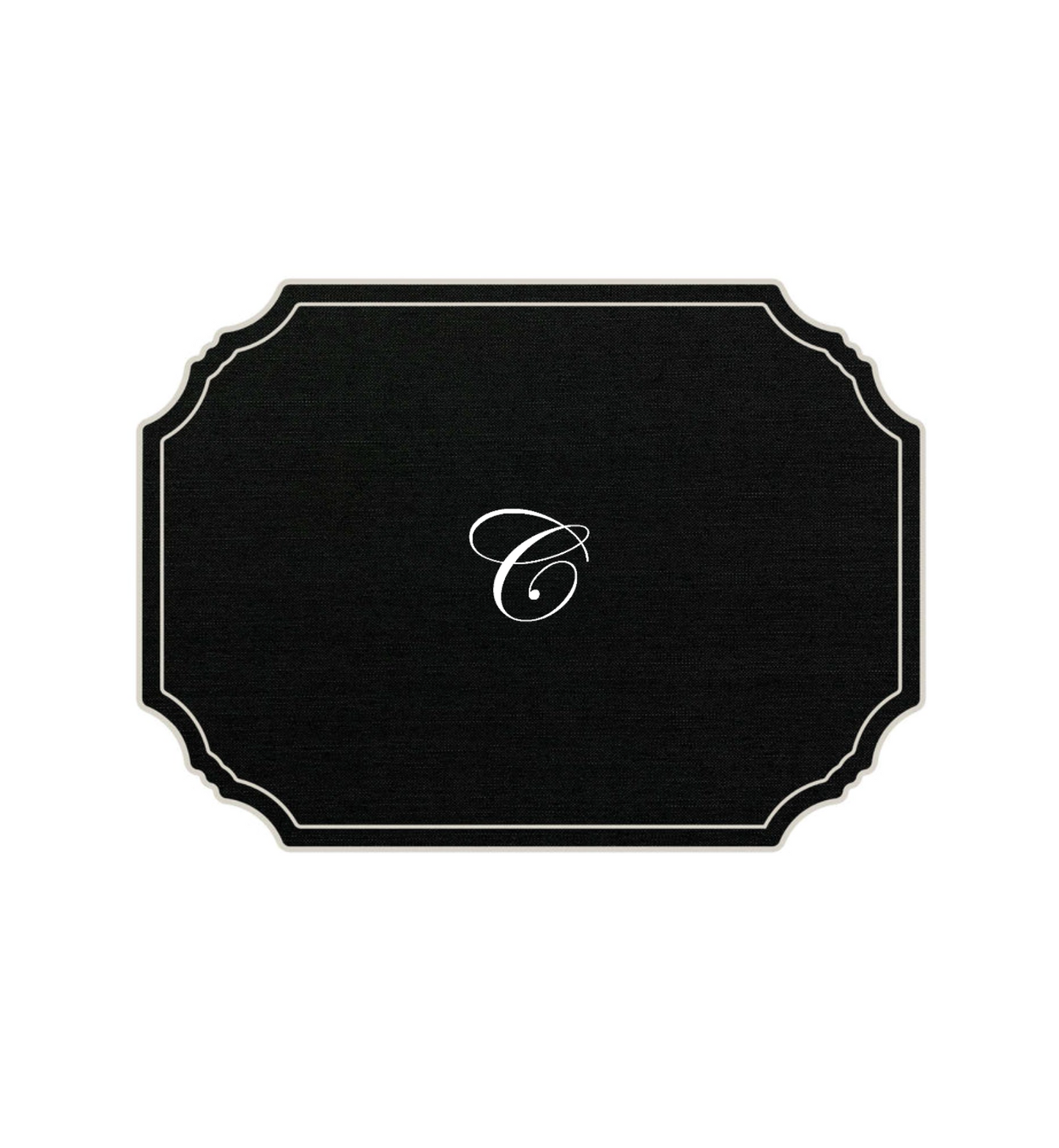 BLACK PLACEMAT - CLASSIC ALPHABET