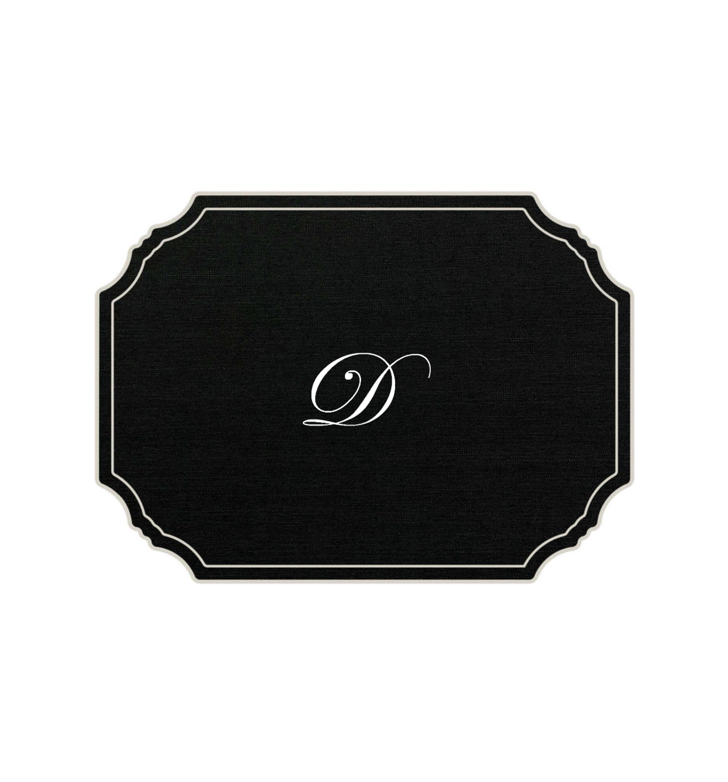 BLACK PLACEMAT - CLASSIC ALPHABET
